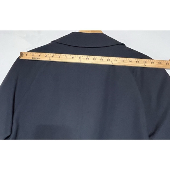 London Fog Maincoats Trench Coat w/ Liner Mens 42R Blue Button Up Zip Out Fleece - Picture 13 of 16